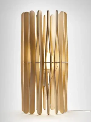 Akce Fabbian Stick dřevěná stolní lampa, cylindr