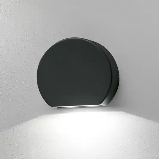 Kulaté LED venkovní nástěnné světlo Pill tmavošedé Tovární Cena