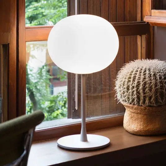FLOS Glo-Ball Table 1 stolní lampa, matná stříbrná Dokud Zásoby Vydrží