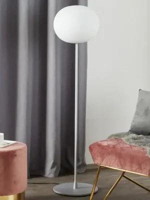 FLOS Glo-Ball Floor 1 stojací lampa, matná stříbrná Nejlepší Volba