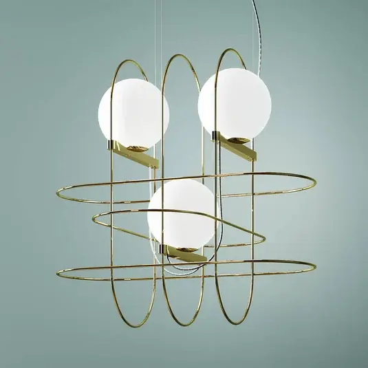 Odeslání Ihned Fontana Arte Setareh - závěsné světlo s LED, zlaté