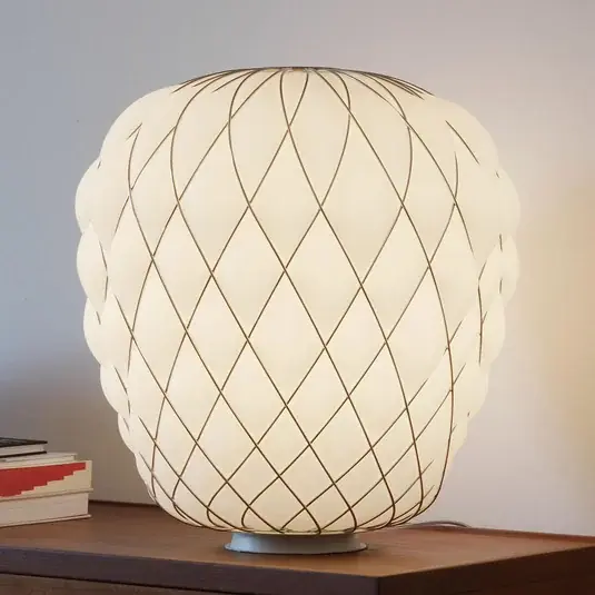 Tovární Cena Fontana Arte Pinecone - stolní lampa mléčné sklo