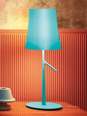 Finální Výprodej Stolní lampa Foscarini Birdie LED grande, akvamarínová