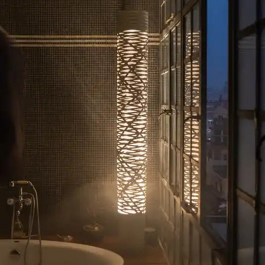 Tovární Cena Foscarini Tress grande LED stojací lampa, bílá