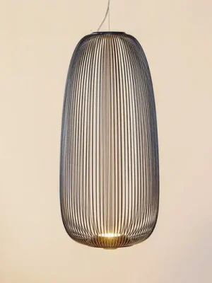 Vrácení Zdarma Foscarini Spokes 1 LED závěsné světlo stmívatelné grafitové