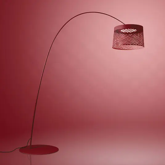 Foscarini Twiggy Grid LED oblouková lampa, karmínově červená Víkendová Akce