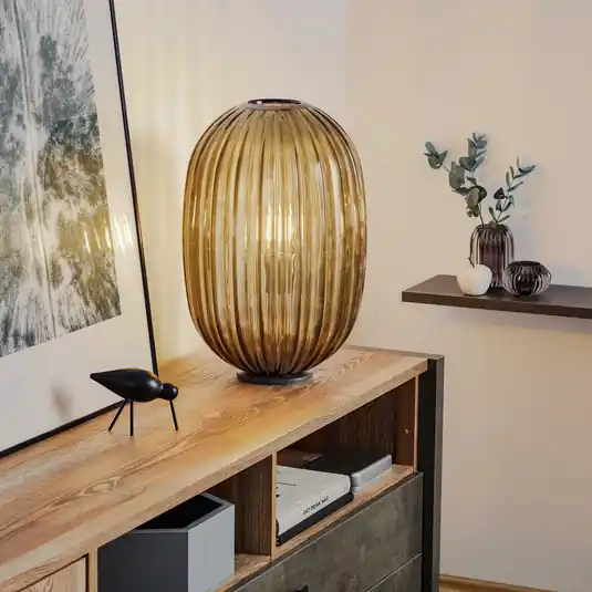 Foscarini Plass media stolní lampa stmívač, modrá Nakupujte Hned