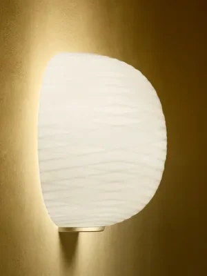 Foscarini Gem semi nástěnné světlo ze skla, zlatá Vrácení Zdarma