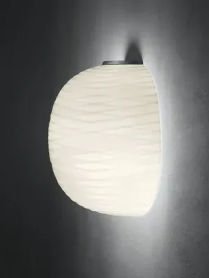 Foscarini Gem semi nástěnné světlo ze skla, grafit Vrácení Zdarma