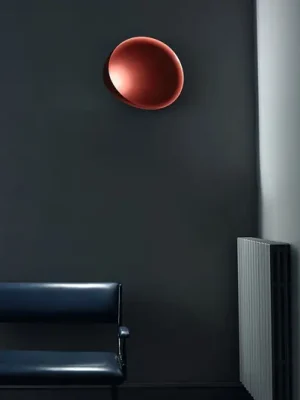 Poslední Šance Foscarini Lake LED nástěnné světlo, červená