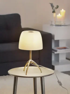 Speciální Cena Foscarini stolní lampa Lumiere 30, 35 cm, bublinkové sklo, zapnuto/vypnuto