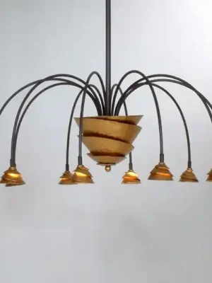 LED závěsné světlo Fontaine železo-hnědá-zlatá Sezónní Sleva
