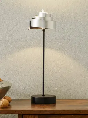 Stolní lampa Banderole ze železa stříbrná Tovární Cena
