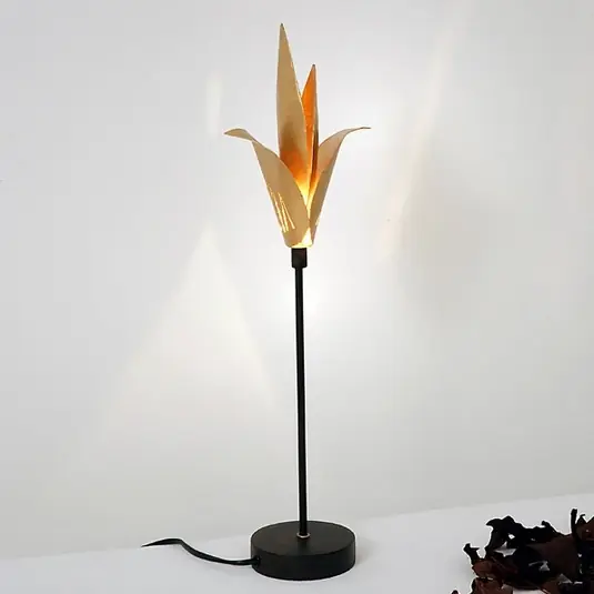 Omezená Nabídka Stolní lampa Airone se zlatým květem