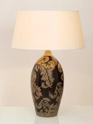 Stolní lampa Toulouse kulatá, výška 65 cm, černá Nejprodávanější