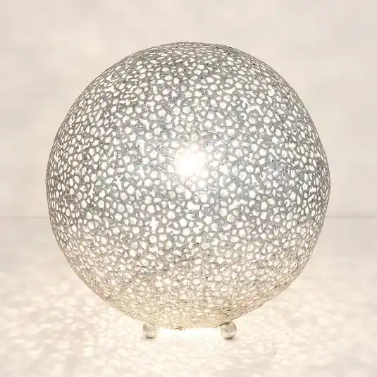 Top Prodej Stolní lampa Lily Grande, Ø 43 cm, stříbrná