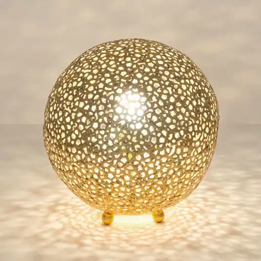 Originální Stolní lampa Lily Piccolo, Ø 33 cm, zlatá
