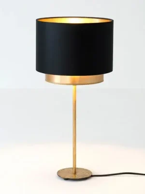 Top Prodej Stolní lampa Mattia, černý/zlatý chintz
