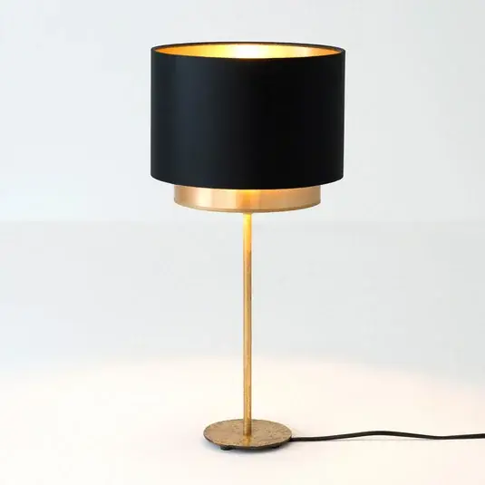 Top Prodej Stolní lampa Mattia, černý/zlatý chintz