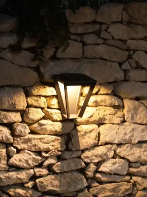 Poslední Šance LED solární nástěnné svítidlo Metro se senzorem, šedé