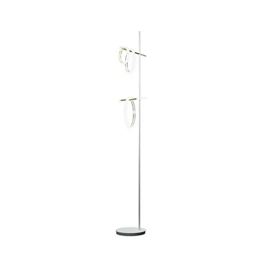 Stojací lampa Ulaop LED, tři kruhy, bílá Nejlepší Cena