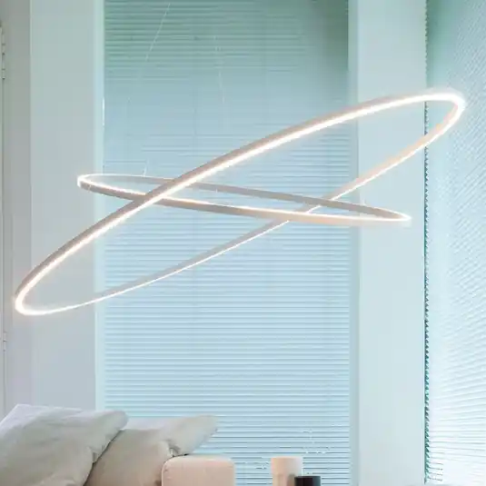 NEMO Ellisse Double závěsné světlo 2700K hliník Víkendová Akce