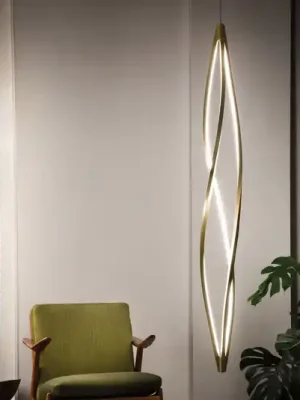 Finální Výprodej Závěsná lampa Nemo In The Wind vertikální 2 700K zlatá