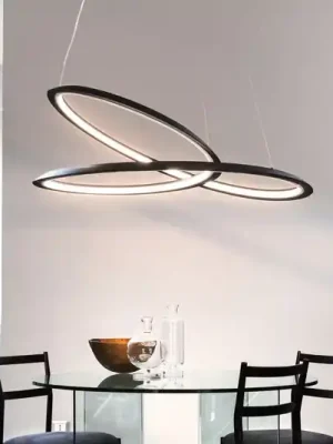 Levný Závěsná lampa Nemo Kepler 2 700K Down Ø84cm černá
