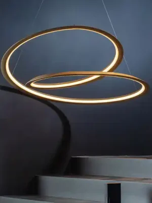Ověřený Závěsné svítidlo Nemo Kepler 2 700K Down Ø84cm zlatá