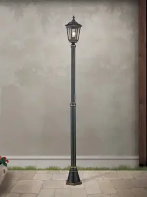 Hit Sezóny Pouliční svítilna Puchberg 1zdr. 211 cm černozlatá