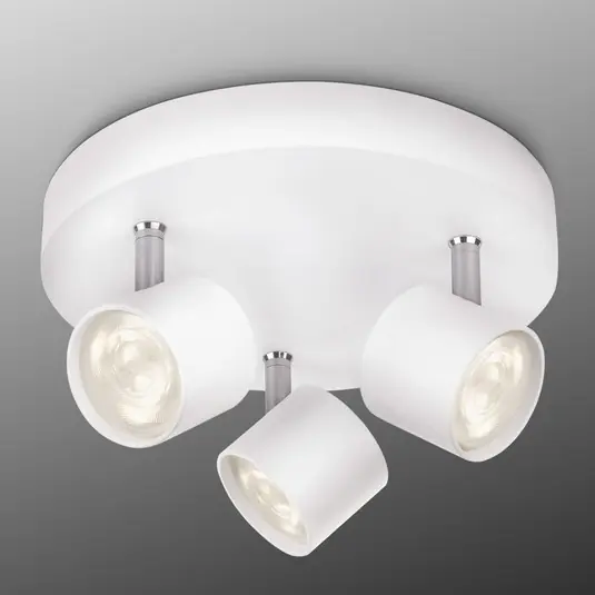 Philips Star otočný reflektor LED bílý 3žár. Zlevněný