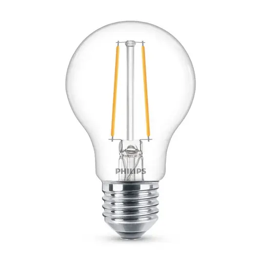 Philips Classic LED žárovka E27A60 1,5W 2700K čirá Hit Sezóny