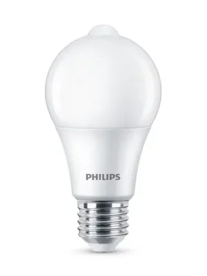 Philips LED žárovka E27 A60 Sensor 8W 2700K matná Finální Výprodej