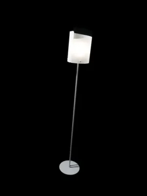 Stojací lampa Papiro, satén Novinka