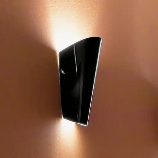 Nástěnné svítidlo Bloom ze skla, černé Must-Have