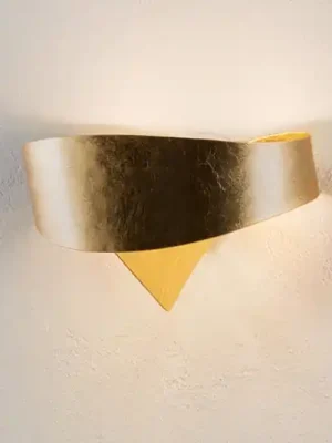 Zlaté designové nástěnné svítidlo Scudo Originální