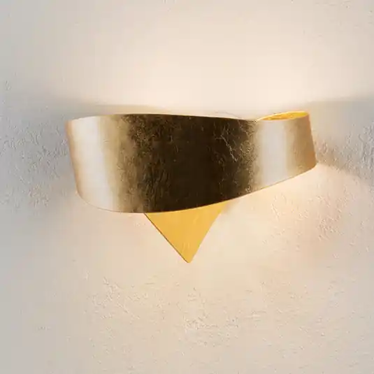 Zlaté designové nástěnné svítidlo Scudo Originální
