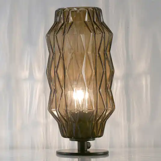 Nízká Cena Stolní lampa Origami, šedohnědá