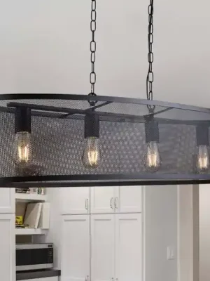 Tovární Cena závěsné světlo Fishnet v černé, 91 cm dlouhá