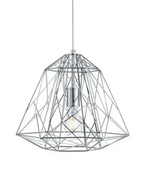 Vysoce Kvalitní Závěsné světlo Geometric Cage chrom