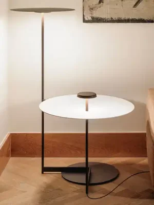 Vibia Flat LED stojací lampa 90 cm šedá L1, stmívatelné Dokud Zásoby Vydrží