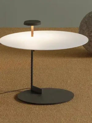 Vibia Flat LED stojata lampa 43 cm bílá, stmívatelné Časově Omezené