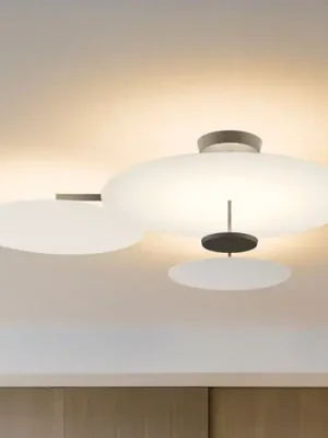Vibia Flat LED stropní svítidlo 4-ramenné Ø 90 cm bílé Vysoce Kvalitní