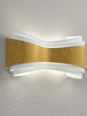 Ověřený Elegantní designové nástěnné svítidlo Ionica, zlatý pásek