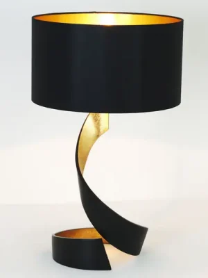Nízká Cena Stolní lampa Vortice, černo-zlatá