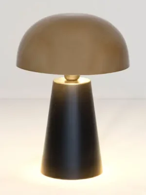 Bezpečná Platba Stolní lampa Fungo, svítí dolů, černá/zlatá