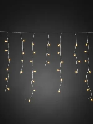 LED světelná clona ledový déšť jantarová transp. 5m Top Prodej