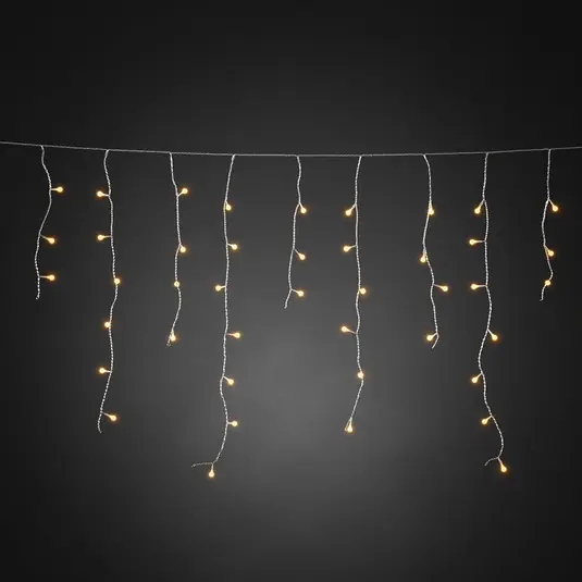 LED světelná clona ledový déšť jantarová transp. 5m Top Prodej