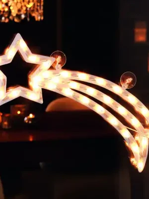 Sezónní Sleva Okenní silueta Kometa LED pro interiér teplá bílá