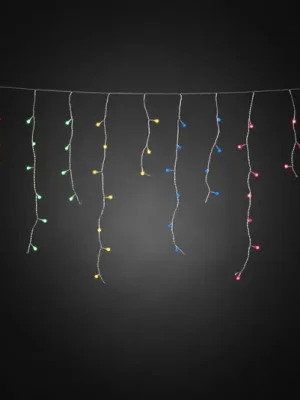 LED světelná clona „Ledový déšť“, barevné koule, 200 žárovek Sezónní Sleva